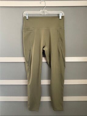 HALARA Olive Green and Charcoal Two-Tone Active Leggings
